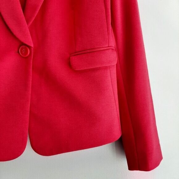 RICKI'S / Stretch One Button Closure Blazer Jacket Pink Sz S Flawed - Picture 6 of 14